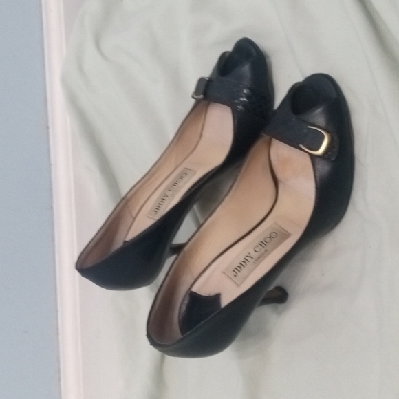 Jimmy Choo Black Heels Size 35.5 - Picture 6 of 8